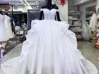 Bridal Gown Bangkok Thailand ชุดแต่งงานหางยาว โรงงานชุดเจ้าสาว