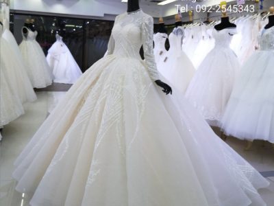 ชุดแต่งวานมุสลิม ชุดเจ้าสาวอิสลาม ชุดนิก๊ะห์ Wedding Dress Street of Bangkok Thailand