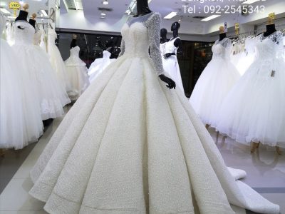 ชุดเจ้าสาวทรงฟักทองราคาถูก ชุดแต่งงานทรงมะเฟือง Wedding Shop in Bangkok Thailand