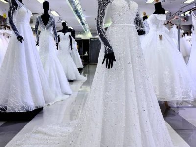 ชุดแต่งงานทรงเอไลน์ ชุดเจ้าสาวไม่พองแบบใหม่ Bridal Gown Bangkok Thailand