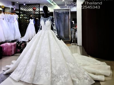ชุดเจ้าสาวหางยาวเจ้าหญิง ขายส่งชุดแต่งงานราคาถูก Thailand Bridal Factory